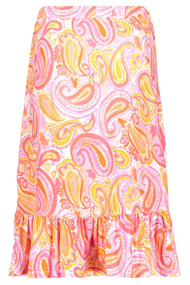 ROSE ROK MET ZOMERSE PRINT 56035 60 Pink/Orange